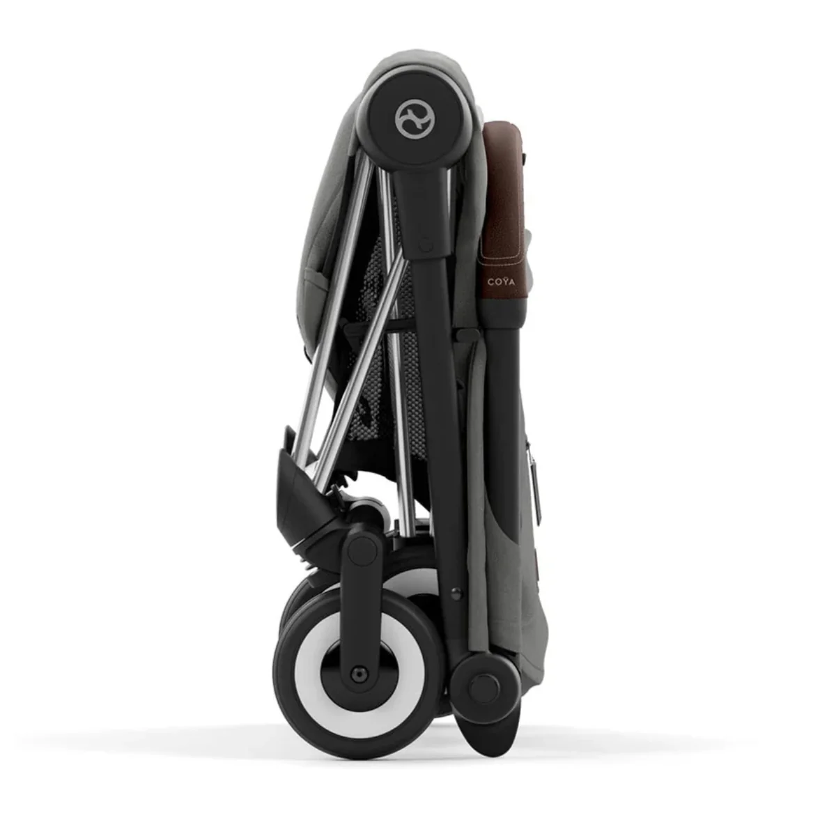 Cybex Coya Compact Stroller - Chrome / Dark Brown / Mirage Grey - Image 7