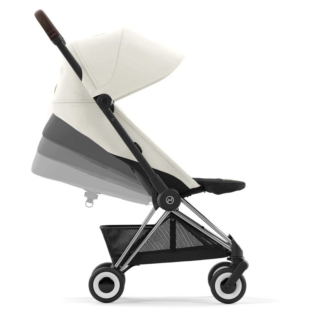 Cybex Coya Compact Stroller - Chrome / Off White - Image 5