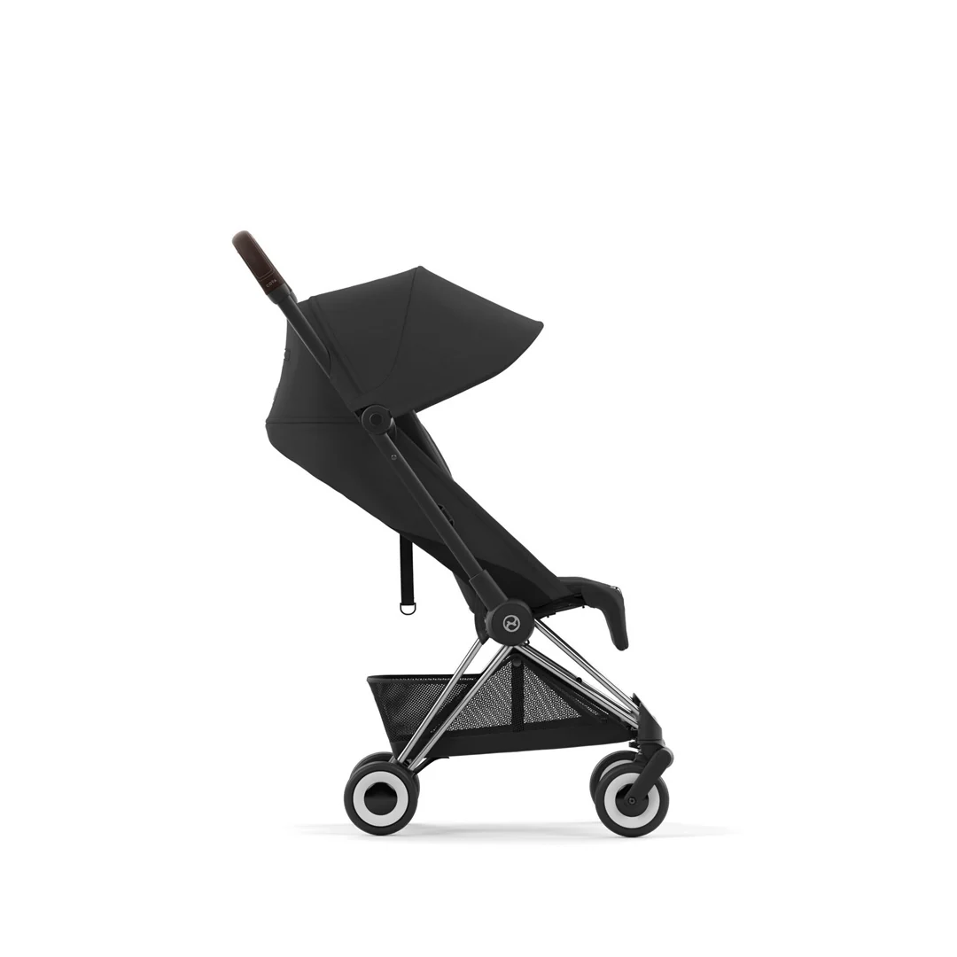 Cybex Coya Compact Stroller - Chrome / Dark Brown / Sepia Black - Image 4