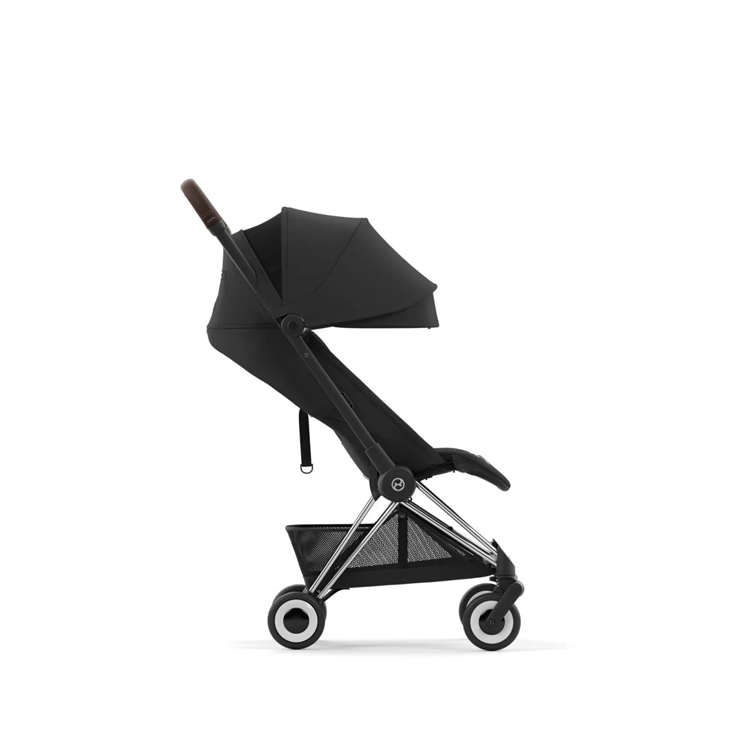 Cybex Coya Compact Stroller - Chrome / Dark Brown / Sepia Black - Image 5