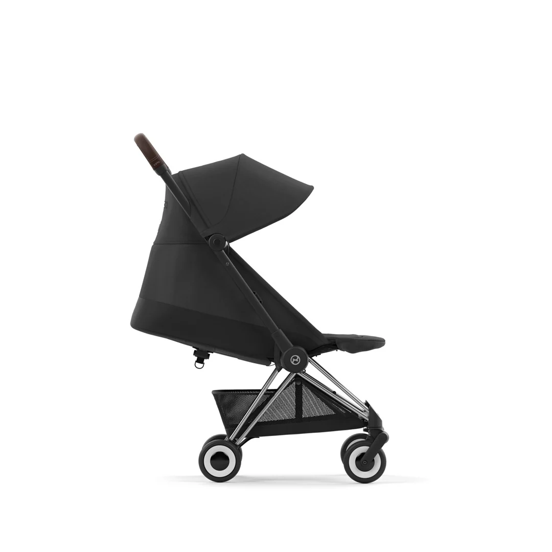 Cybex Coya Compact Stroller - Chrome / Dark Brown / Sepia Black - Image 6