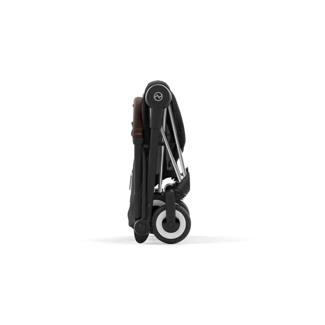 Cybex Coya Compact Stroller - Chrome / Dark Brown / Sepia Black - Image 9