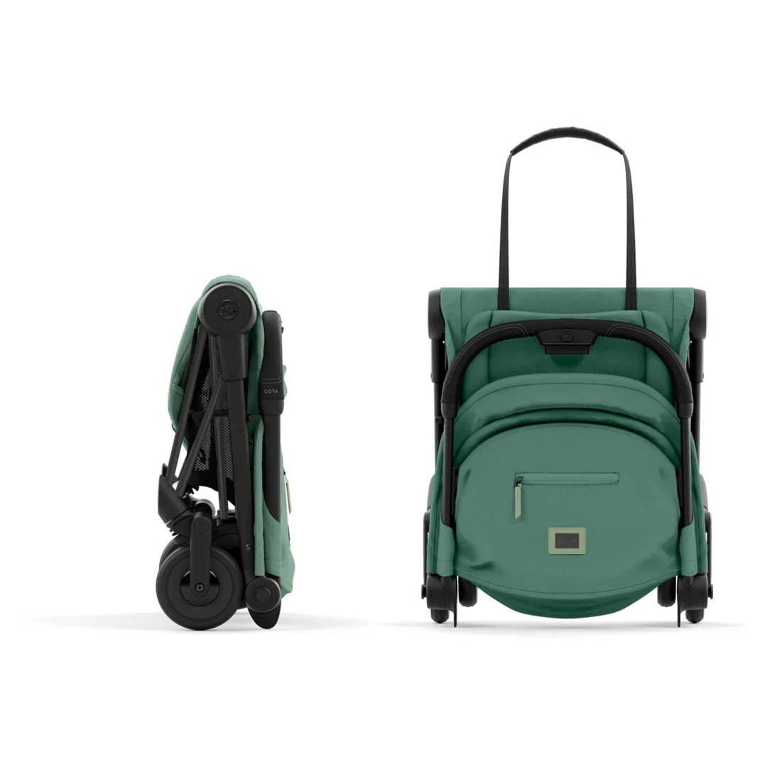 Cybex Coya Compact Stroller - Matte Black / Leaf Green - Image 8