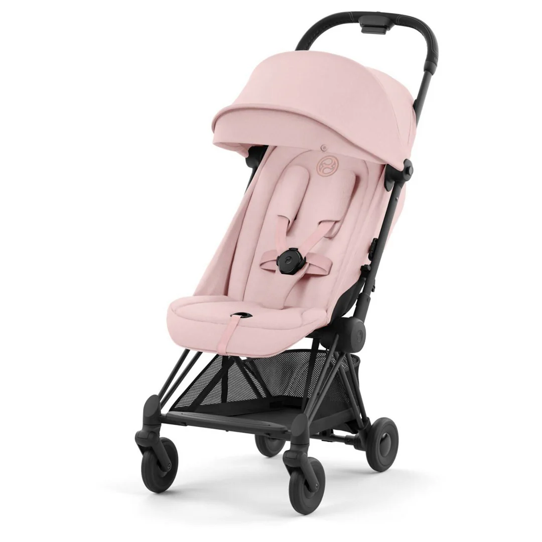 Cybex Coya Compact Stroller - Matte Black / Peach Pink