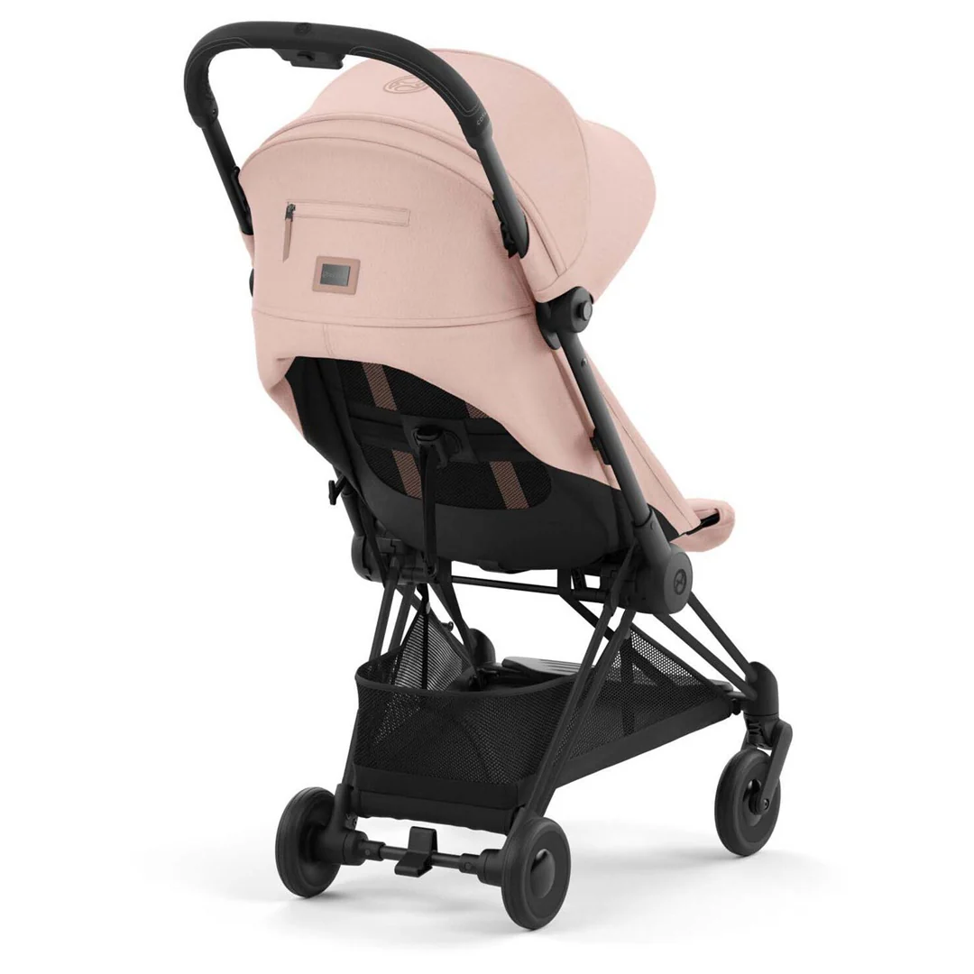 Cybex Coya Compact Stroller - Matte Black / Peach Pink - Image 7