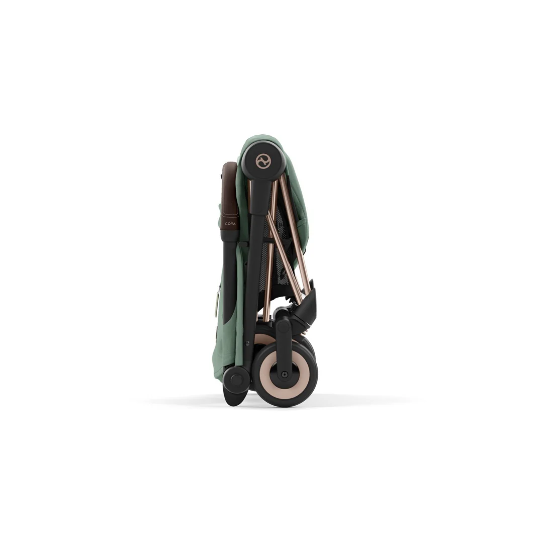 Cybex Coya Compact Stroller - Rose Gold / Leaf Green - Image 10