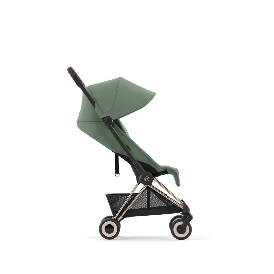 Cybex Coya Compact Stroller - Rose Gold / Leaf Green - Image 6