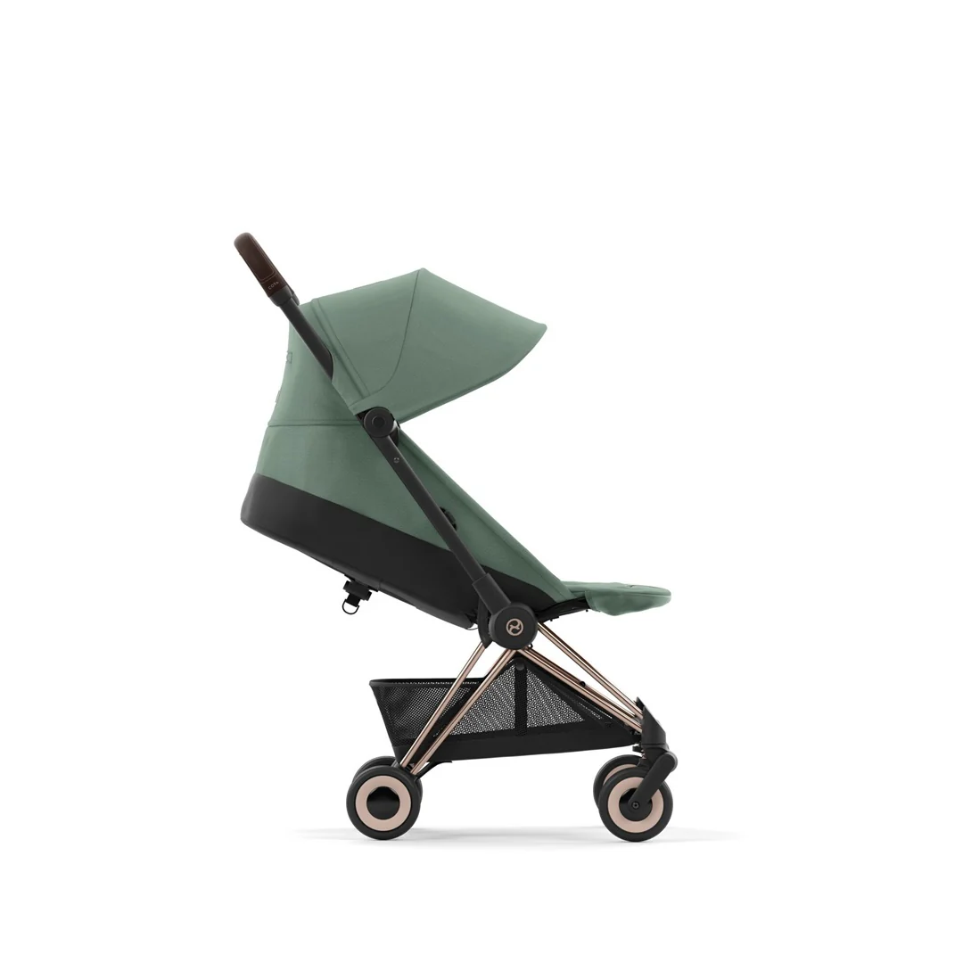 Cybex Coya Compact Stroller - Rose Gold / Leaf Green - Image 8