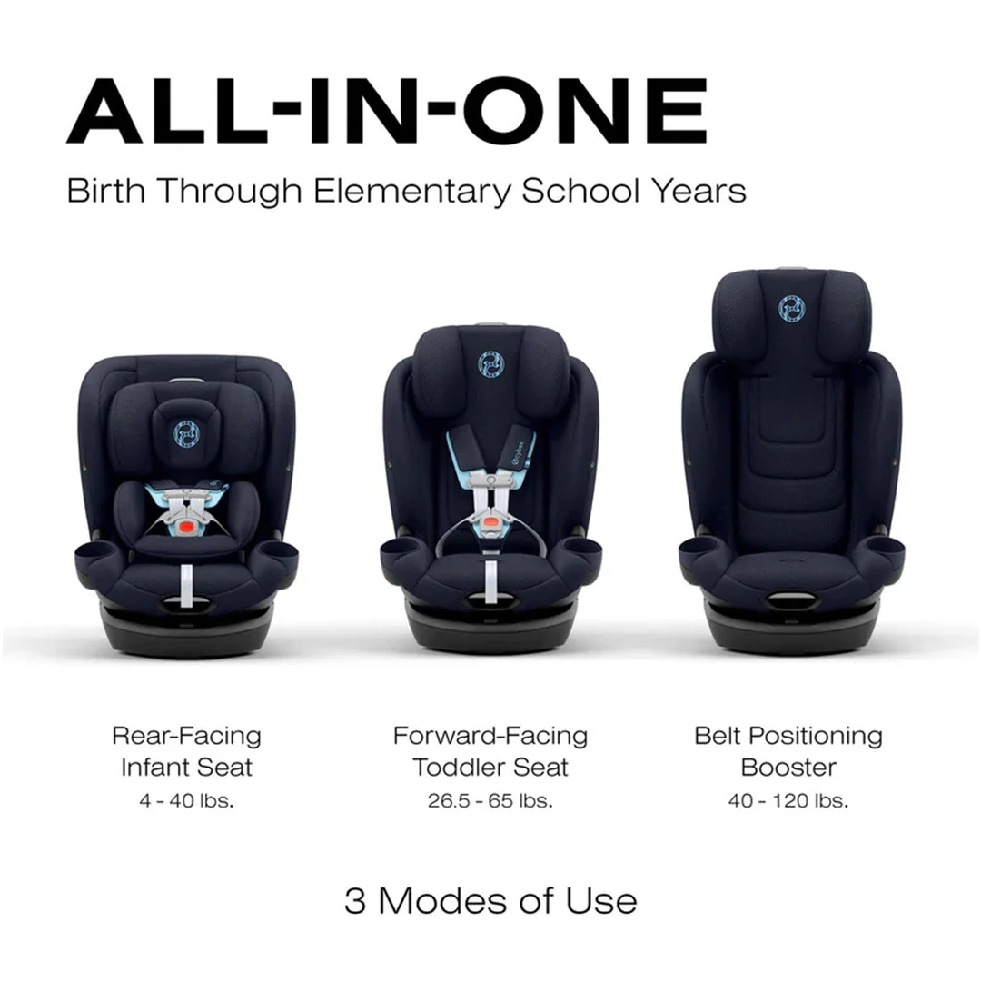 Cybex Callisto G 360° Rotating All-in-One Convertible Car Seat - Ocean Blue - Image 7