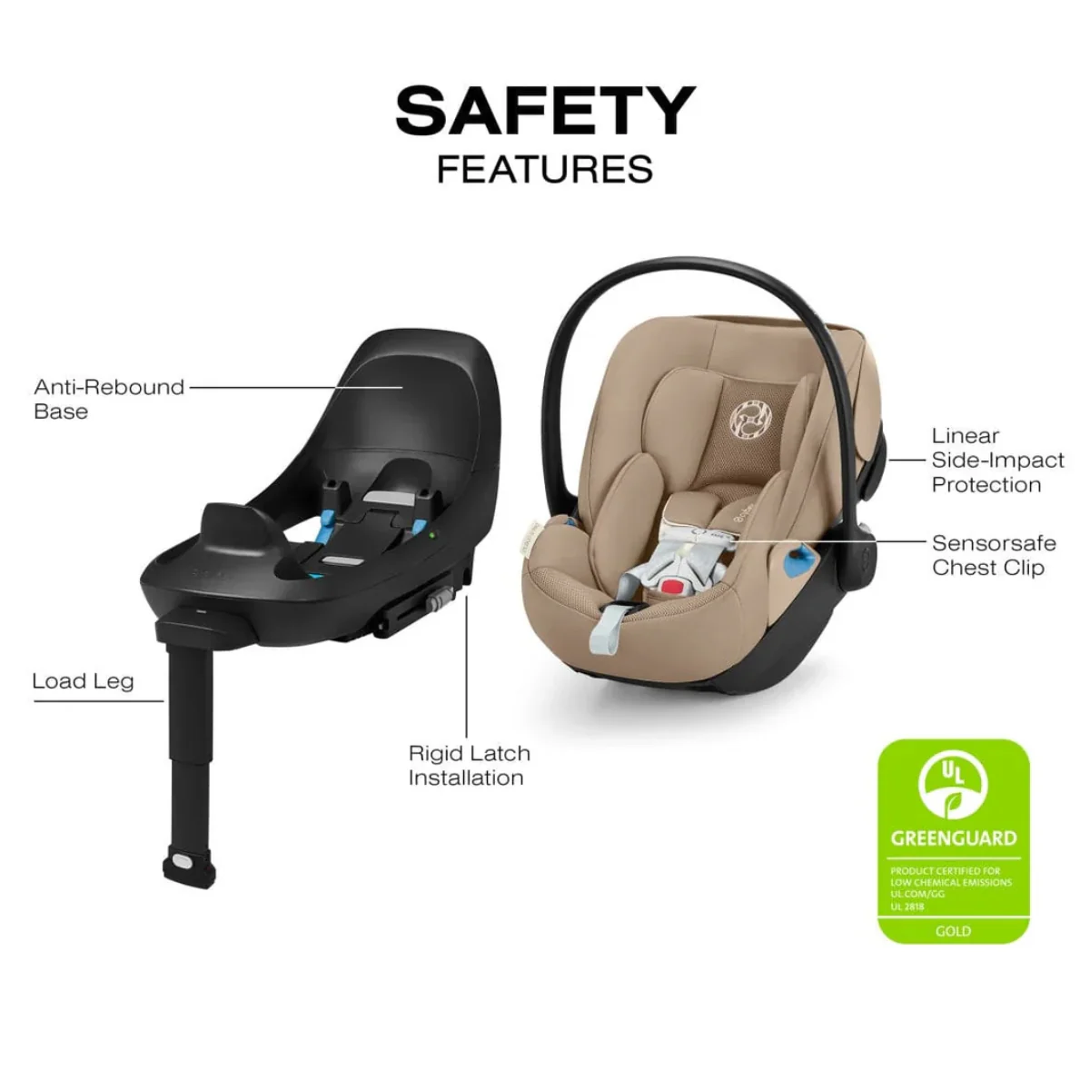 CYBEX Cloud G Pro Comfort Extend Infant Car Seat - Almond Beige - Image 6