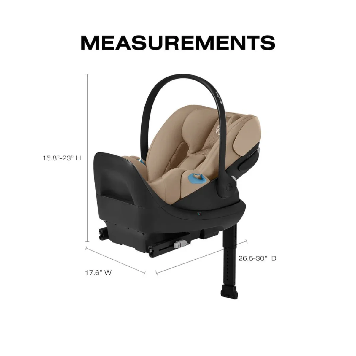CYBEX Cloud G Pro Comfort Extend Infant Car Seat - Almond Beige - Image 8