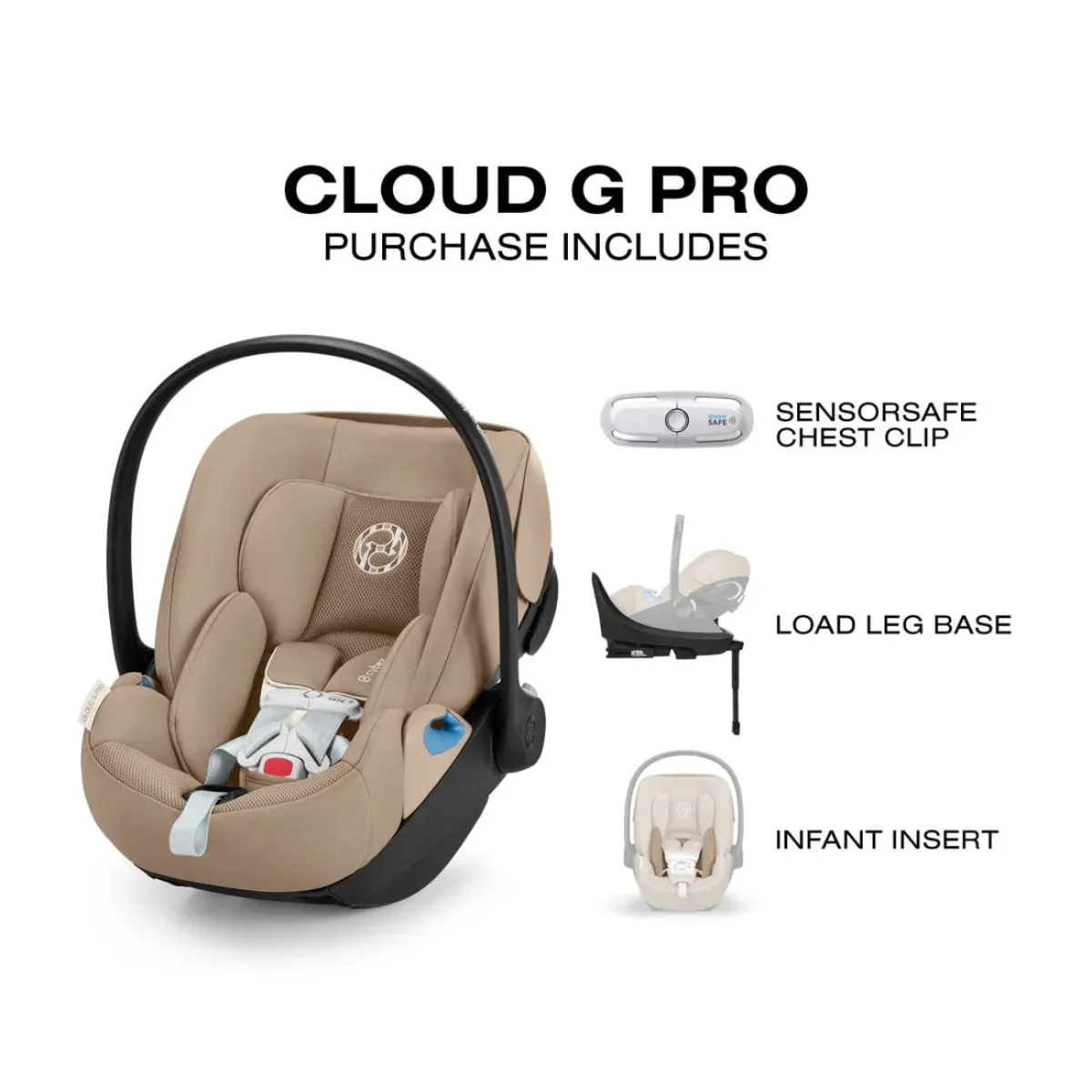 CYBEX Cloud G Pro Comfort Extend Infant Car Seat - Almond Beige - Image 9
