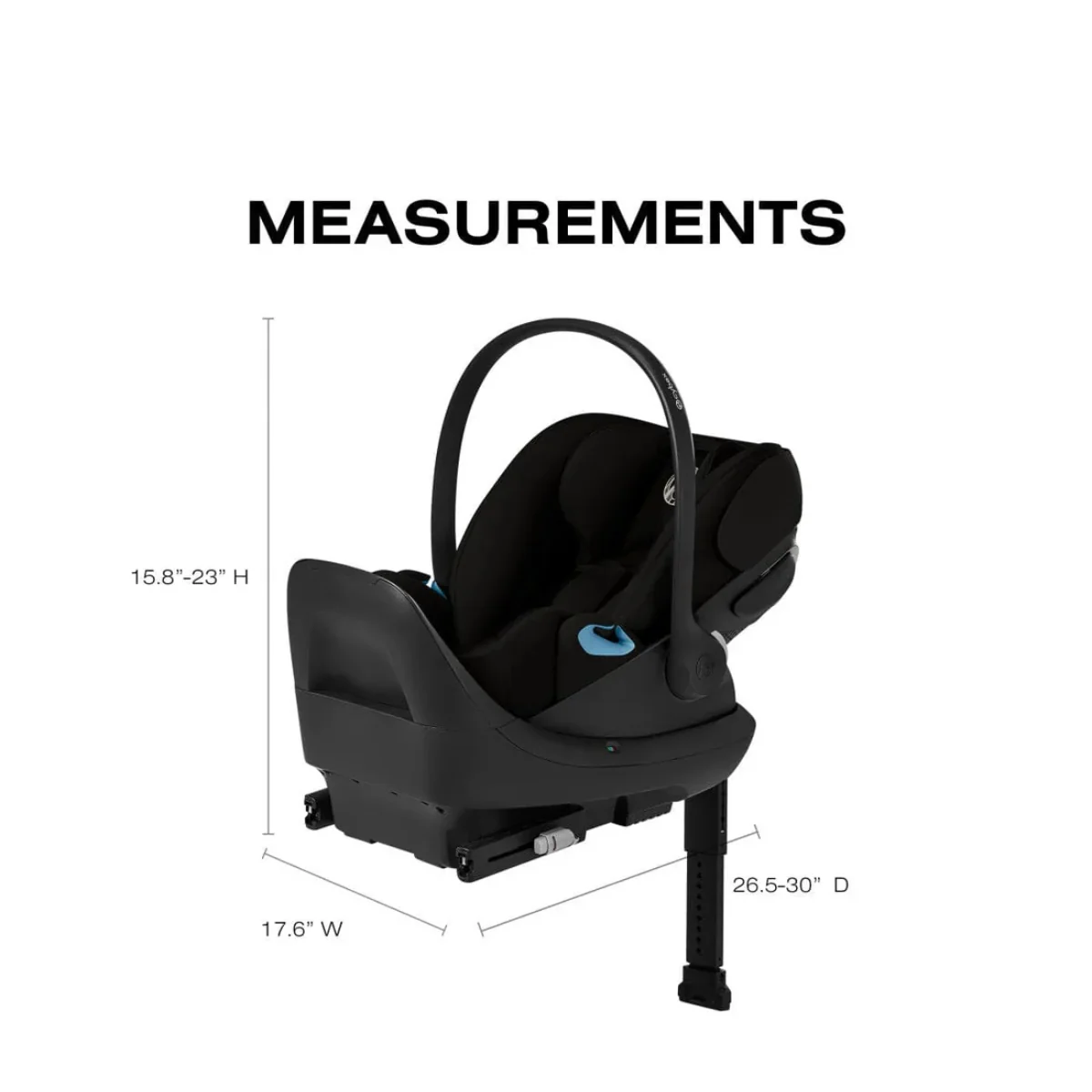 CYBEX Cloud G Pro Comfort Extend Infant Car Seat - Moon Black - Image 8