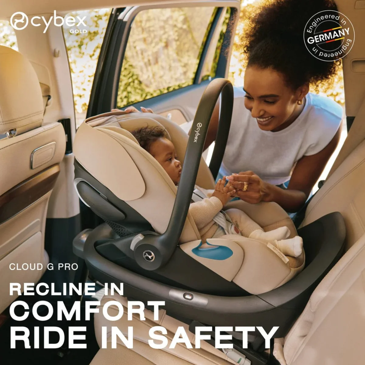 CYBEX Cloud G Pro Comfort Extend Infant Car Seat - Ocean Blue - Image 2
