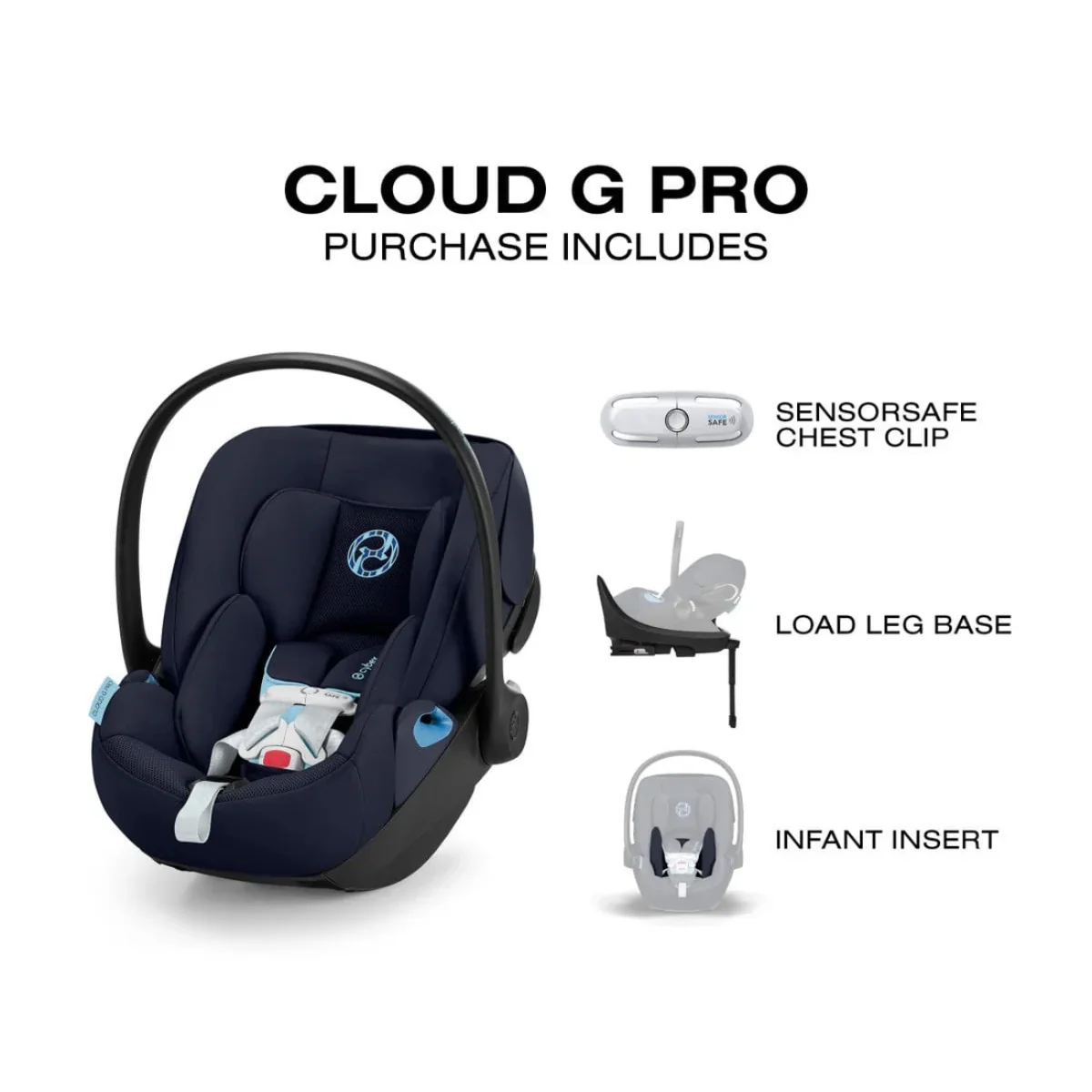 CYBEX Cloud G Pro Comfort Extend Infant Car Seat - Ocean Blue - Image 8