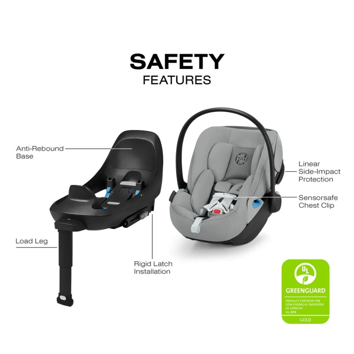 CYBEX Cloud G Pro Comfort Extend Infant Car Seat - Stone Grey - Image 6