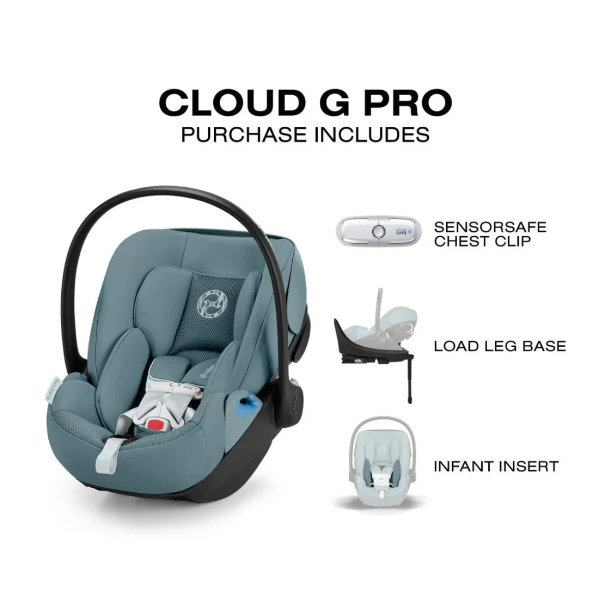 CYBEX Cloud G Pro Comfort Extend Infant Car Seat - Stormy Blue - Image 11