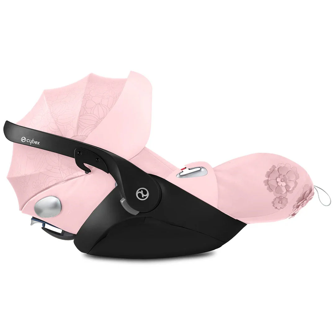 Cybex Cloud Q SensorSafe Infant Car Seat Simply Flowers Pink - Image 2