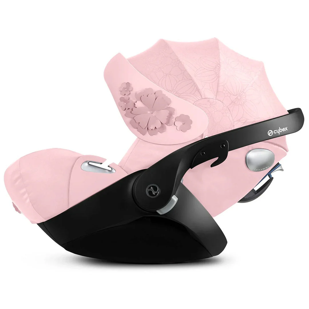 Cybex Cloud Q SensorSafe Infant Car Seat Simply Flowers Pink - Image 3
