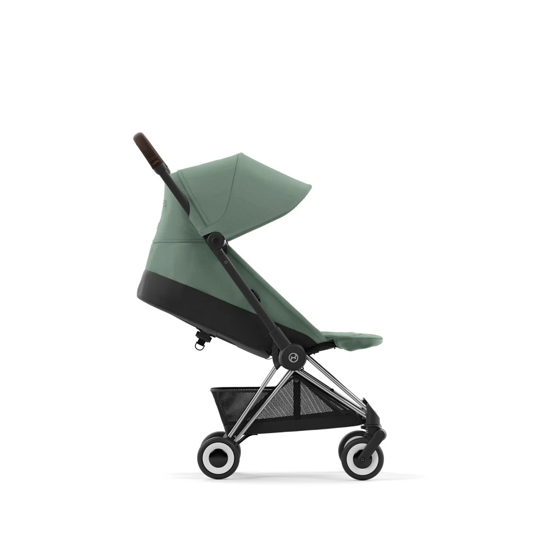 Cybex Coya Compact Stroller - Chrome /Leaf Green - Image 6