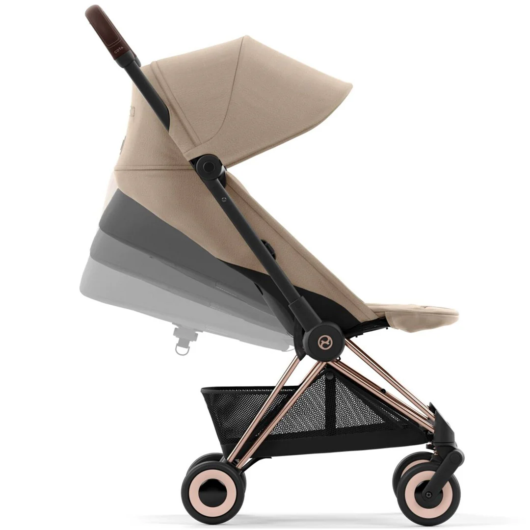Cybex Coya Compact Stroller - Rose Gold / Cozy Beige - Image 3