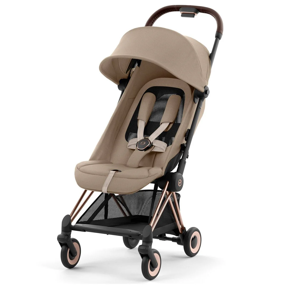 Cybex Coya Compact Stroller - Rose Gold / Cozy Beige - Image 4