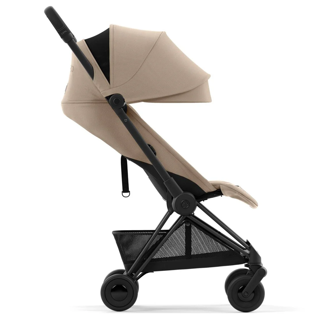 Cybex Coya Compact Stroller - Matte Black/Cozy Beige - Image 3