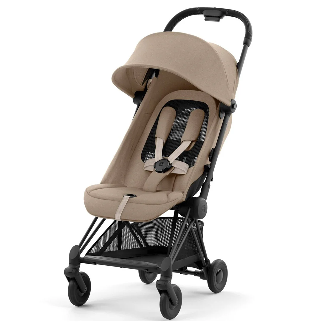 Cybex Coya Compact Stroller - Matte Black/Cozy Beige - Image 4
