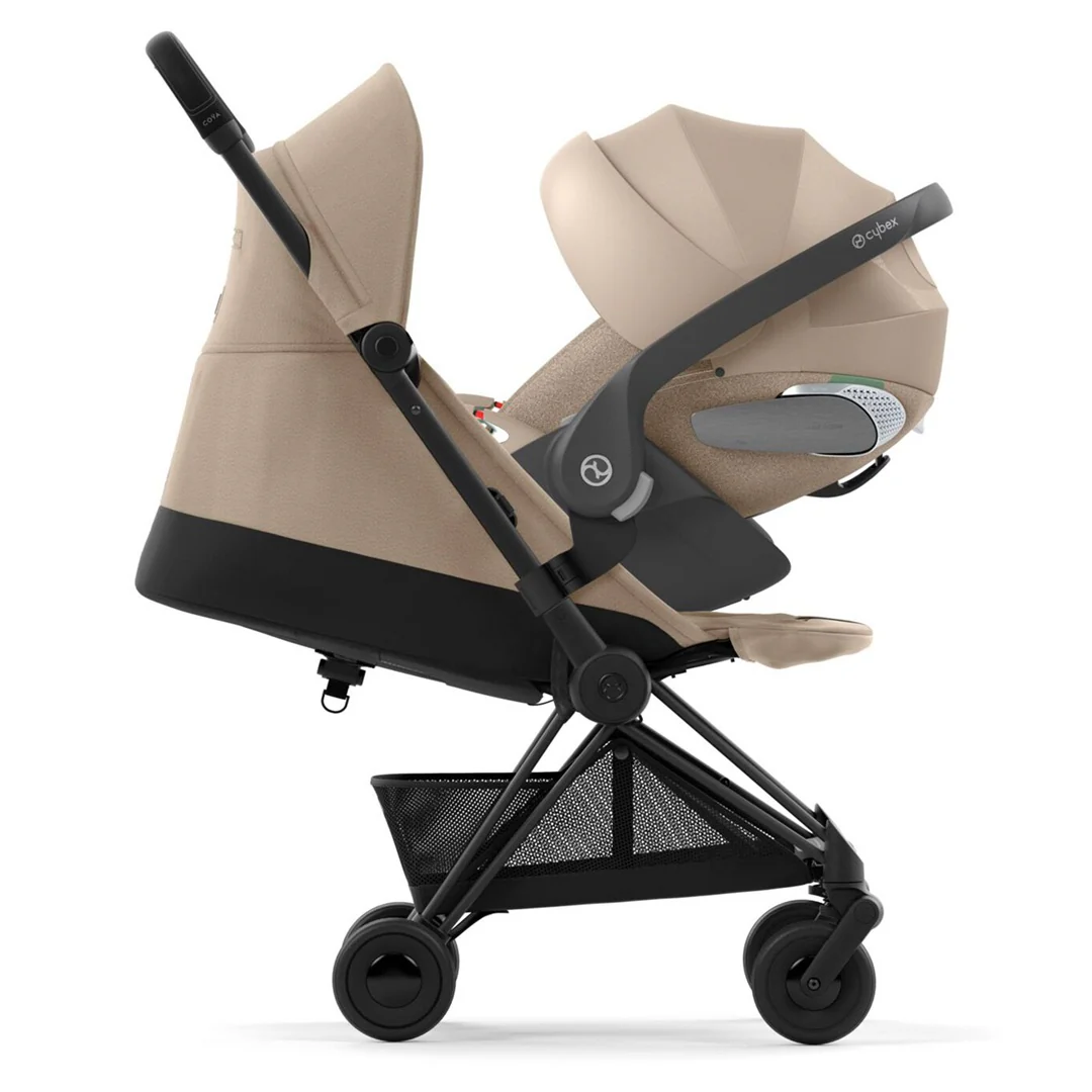 Cybex Coya Compact Stroller - Matte Black/Cozy Beige - Image 7