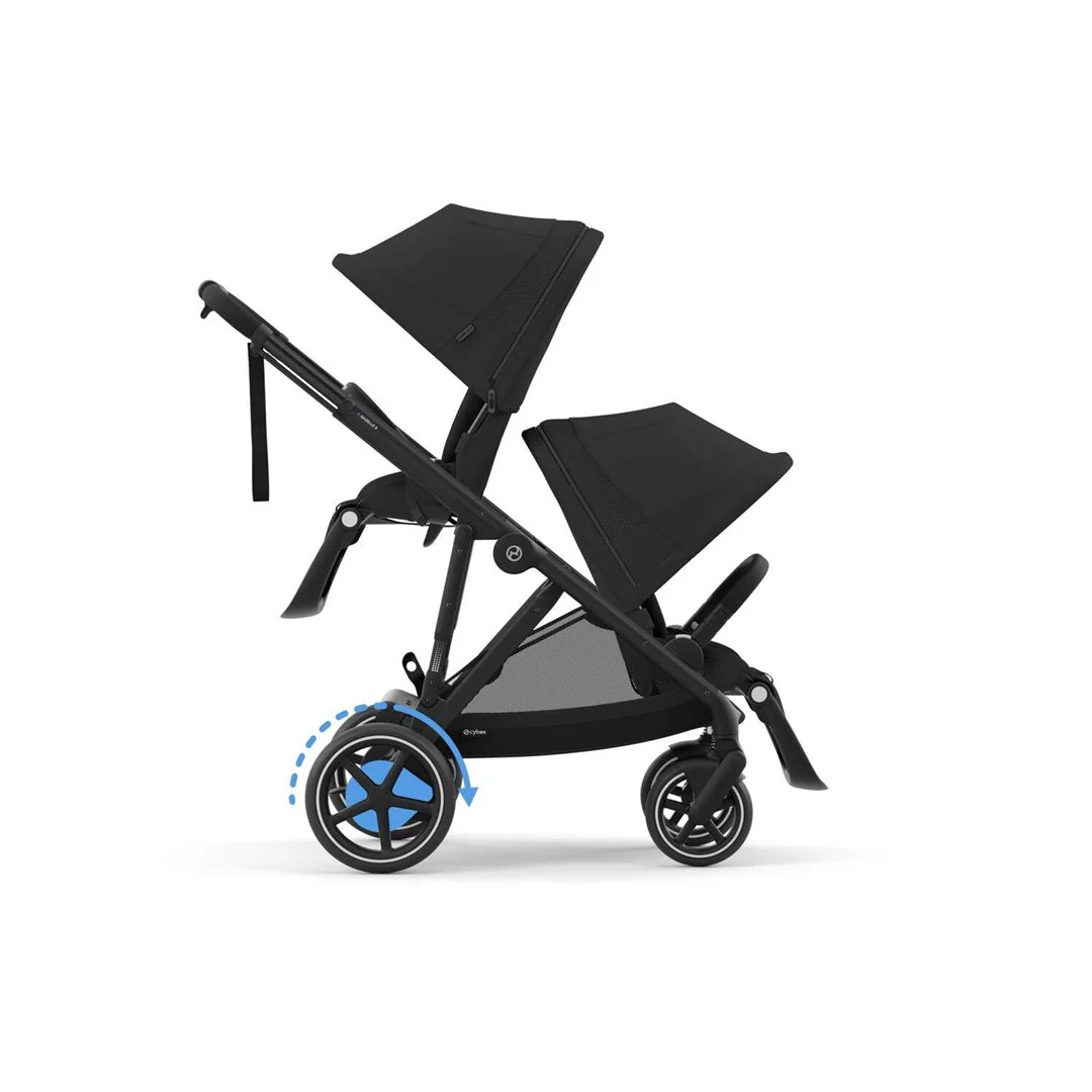 Cybex E - Gazelle S Stroller - Black Frame/ Moon Black Seat - Image 2