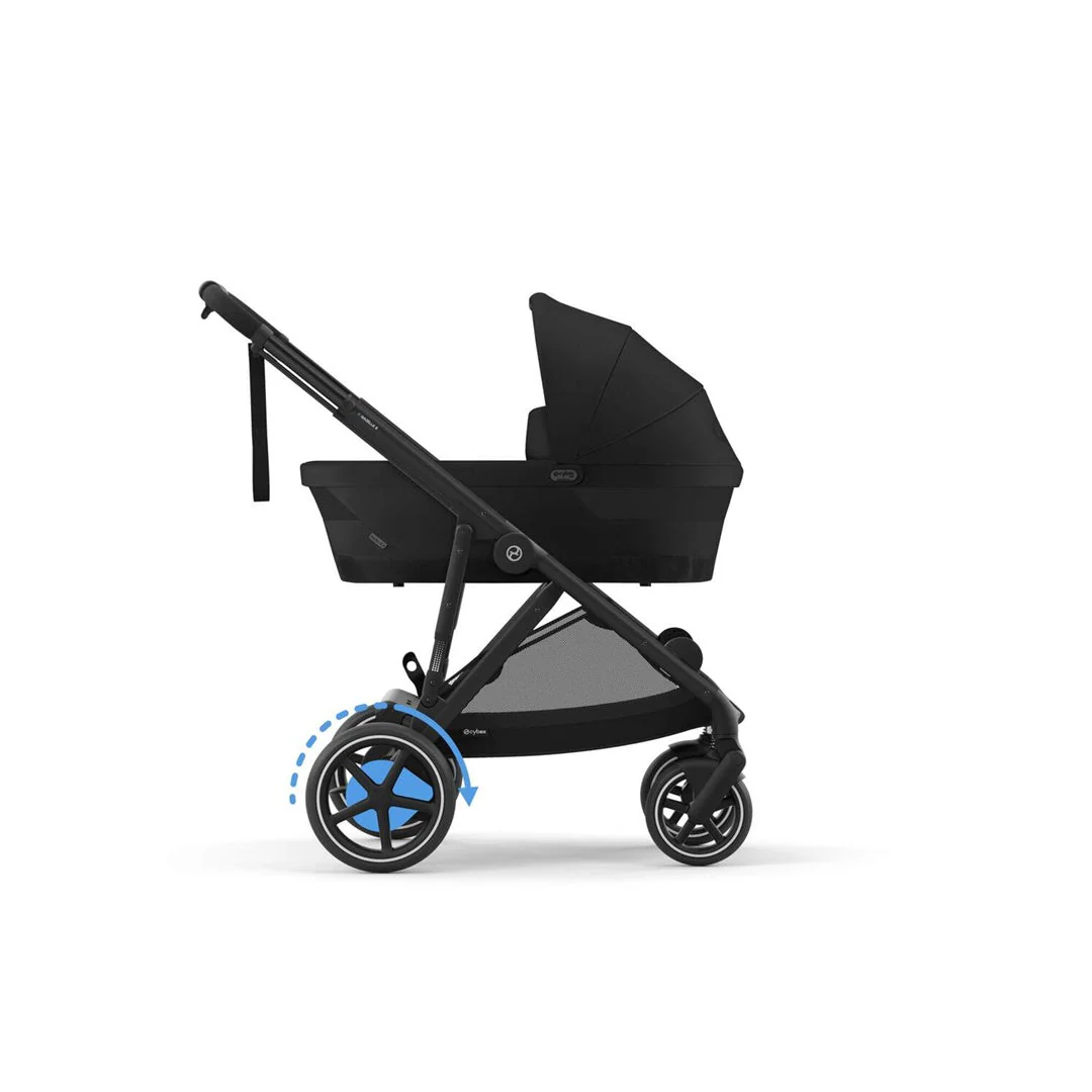 Cybex E - Gazelle S Stroller - Black Frame/ Moon Black Seat - Image 4