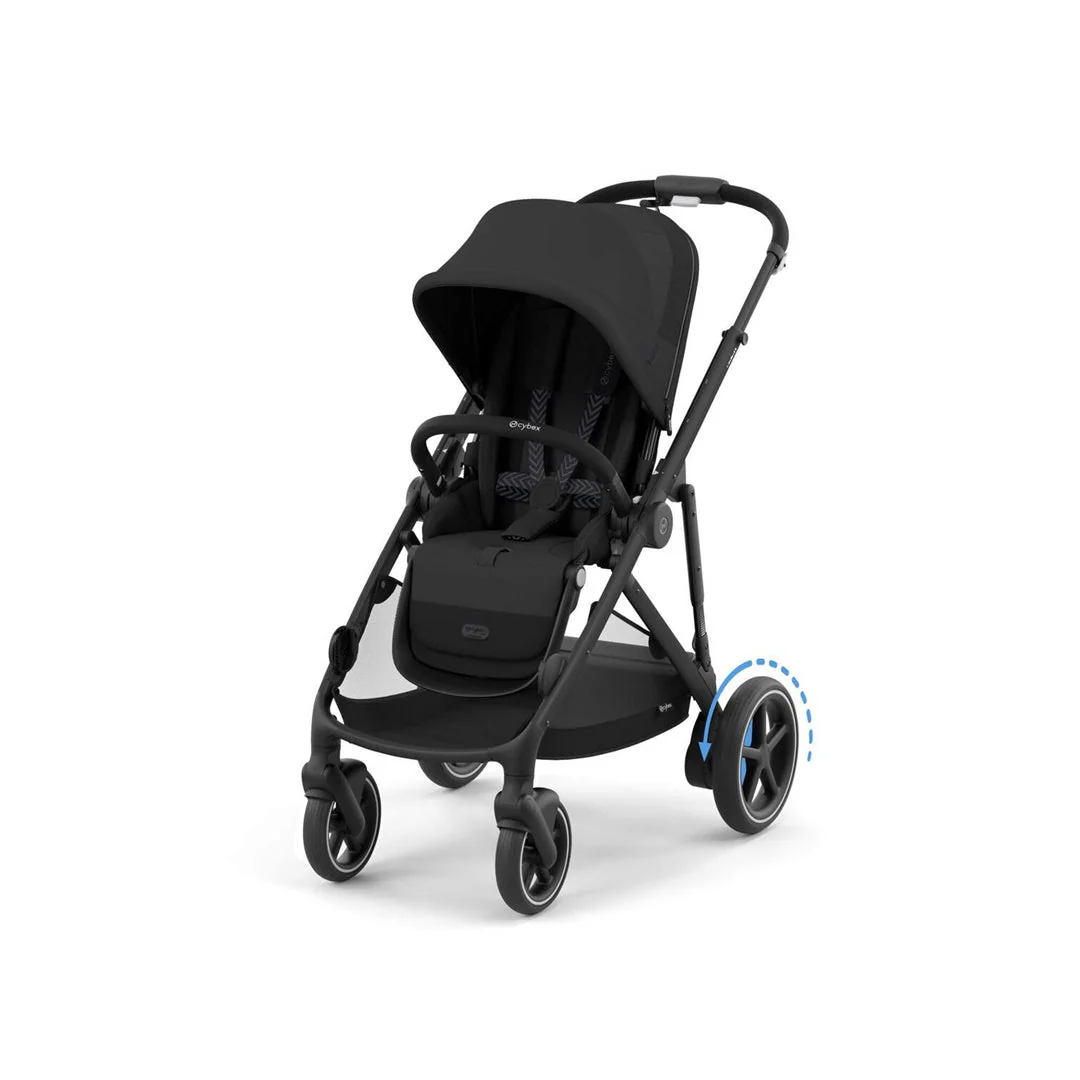 Cybex E - Gazelle S Stroller - Black Frame/ Moon Black Seat - Image 5