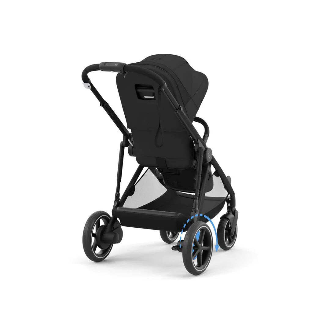 Cybex E - Gazelle S Stroller - Black Frame/ Moon Black Seat - Image 8