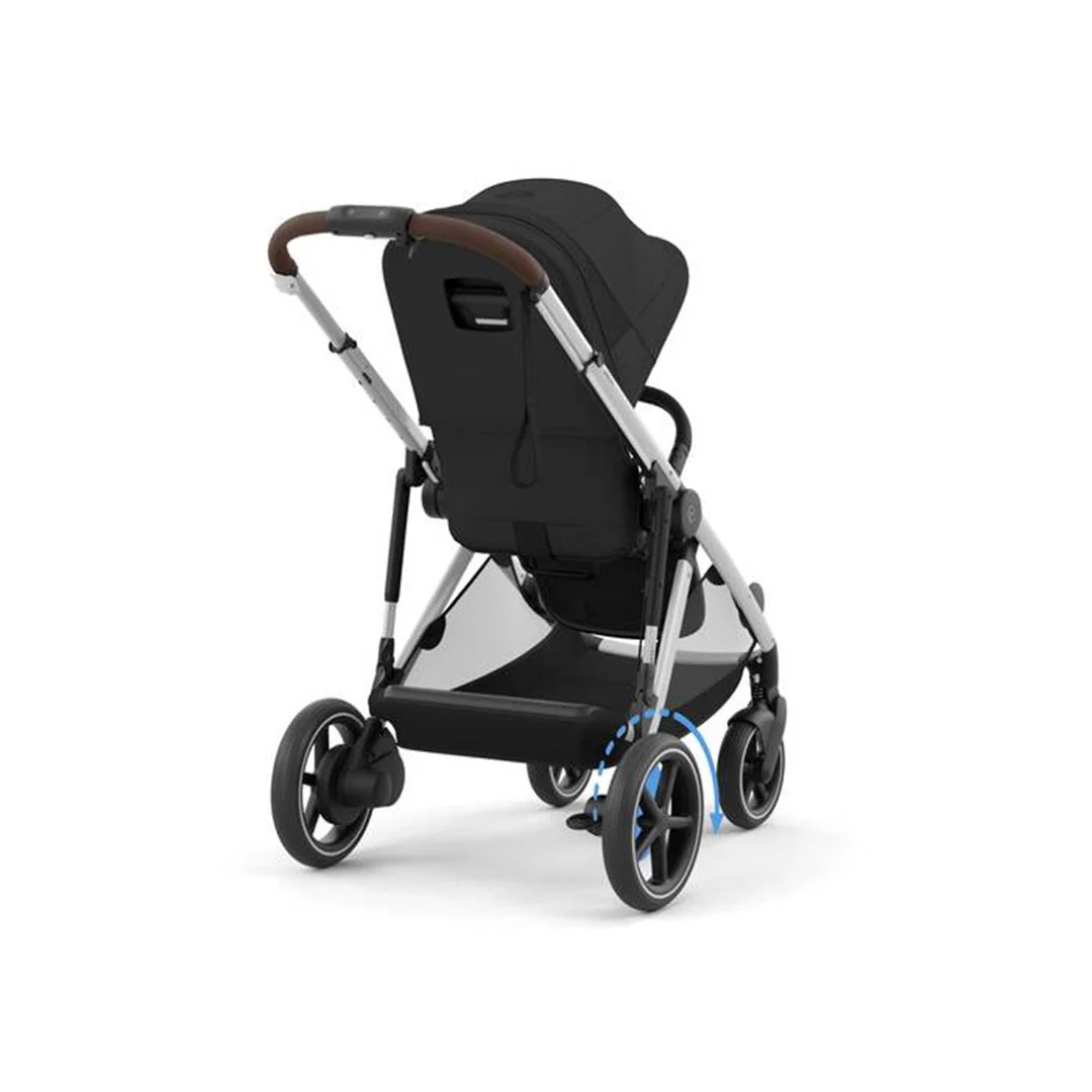 Cybex E - Gazelle S Stroller - Silver Frame/ Moon Black Seat - Image 8