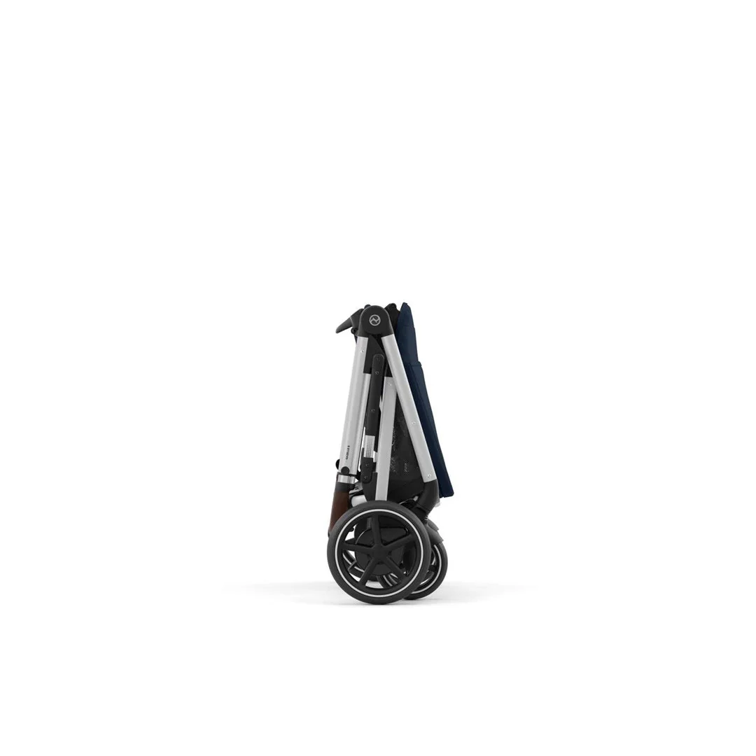 Cybex E - Gazelle S Stroller - Silver Frame/ Ocean Blue Seat - Image 9
