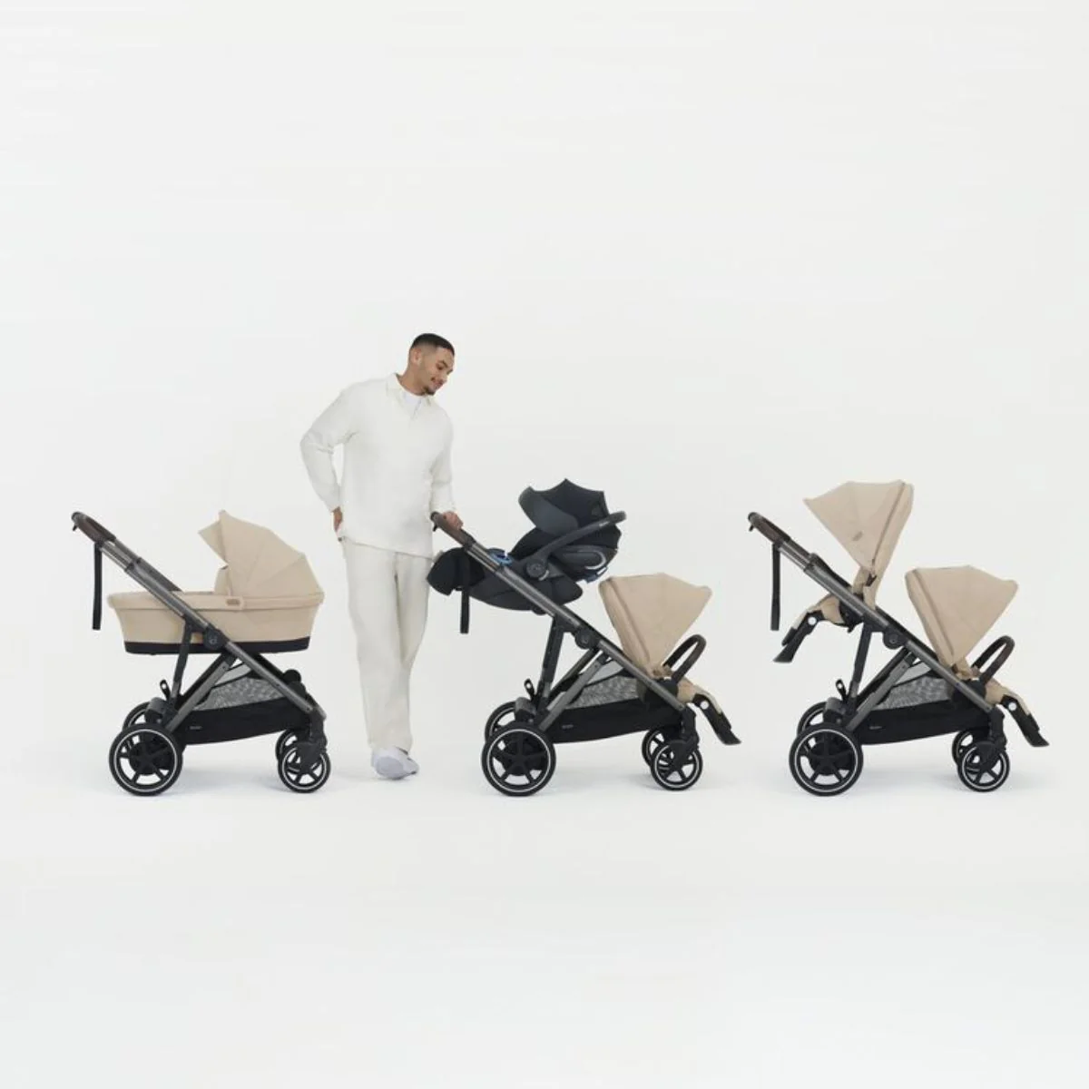 Cybex E - Gazelle S Stroller - Silver Frame/ Stone Grey Seat - Image 12