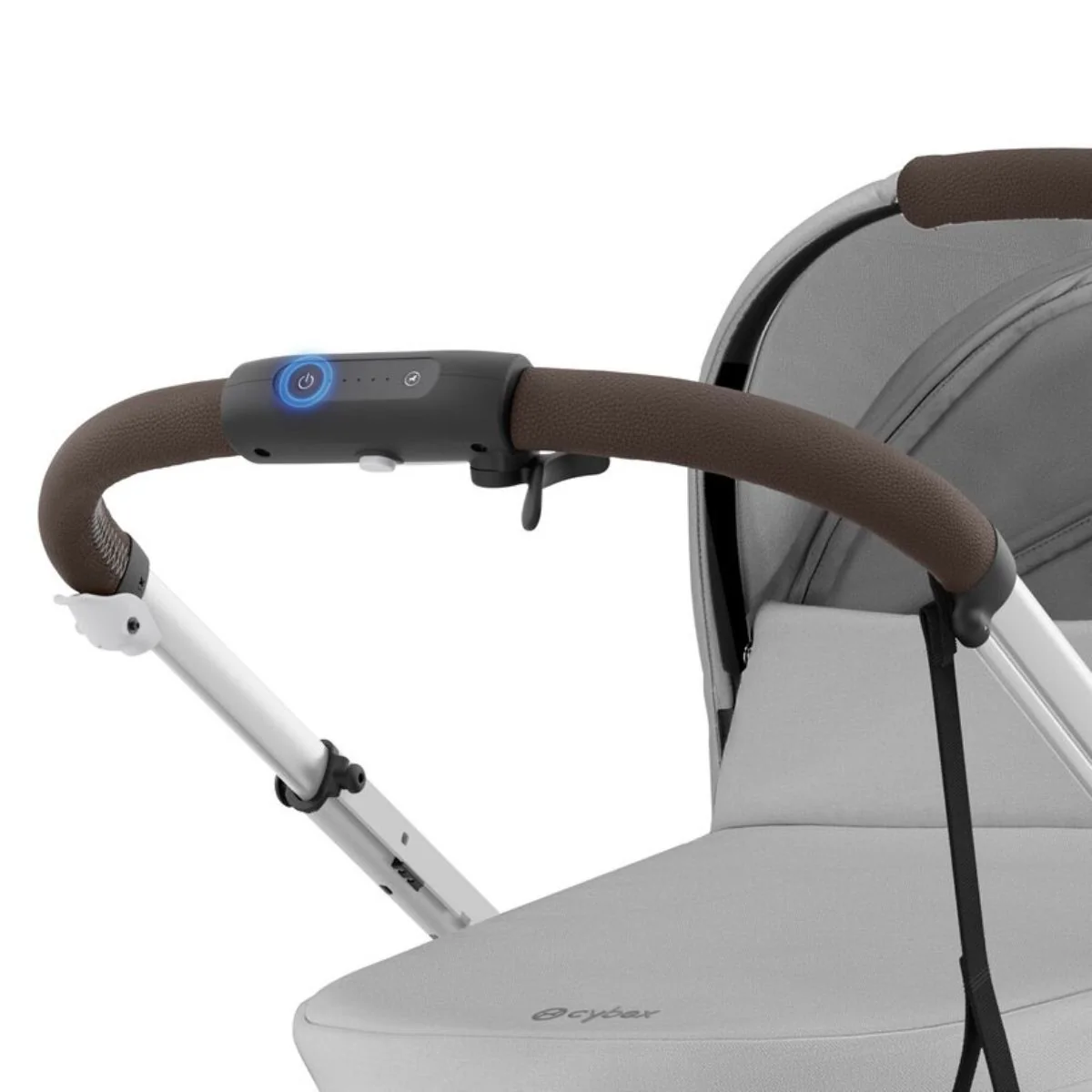 Cybex E - Gazelle S Stroller - Silver Frame/ Stone Grey Seat - Image 3