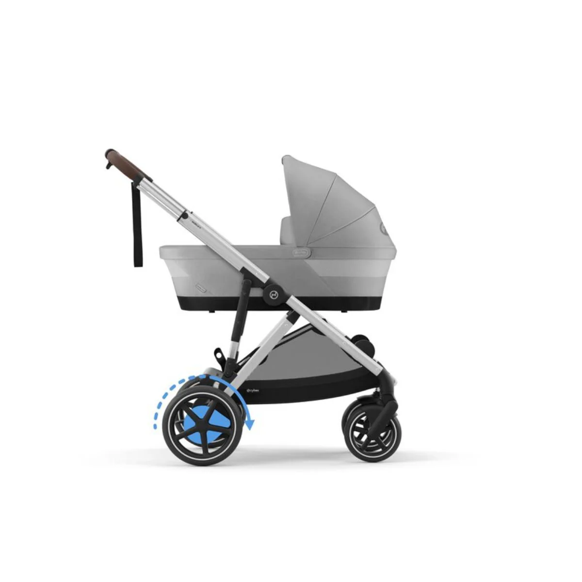 Cybex E - Gazelle S Stroller - Silver Frame/ Stone Grey Seat - Image 4