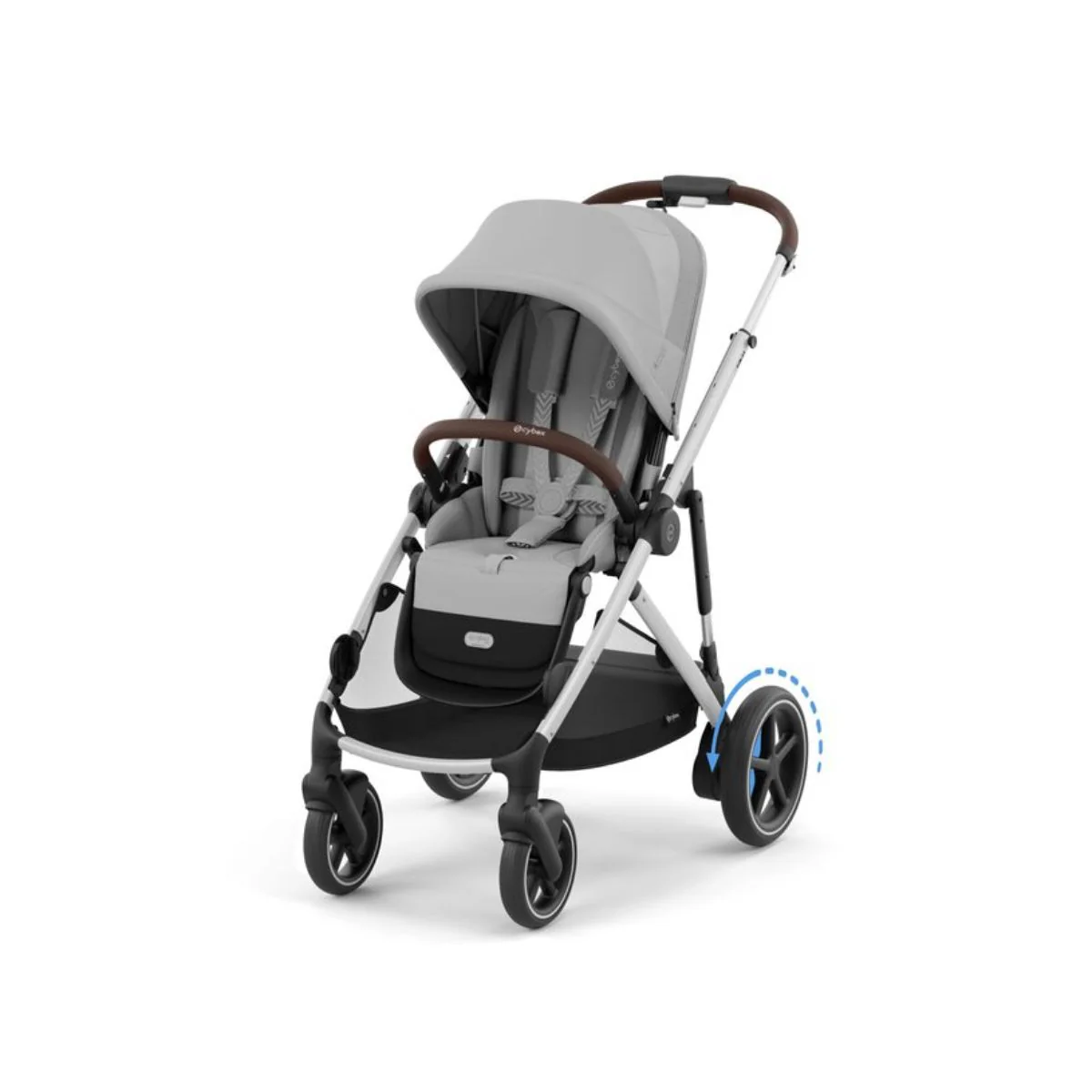 Cybex E - Gazelle S Stroller - Silver Frame/ Stone Grey Seat - Image 5