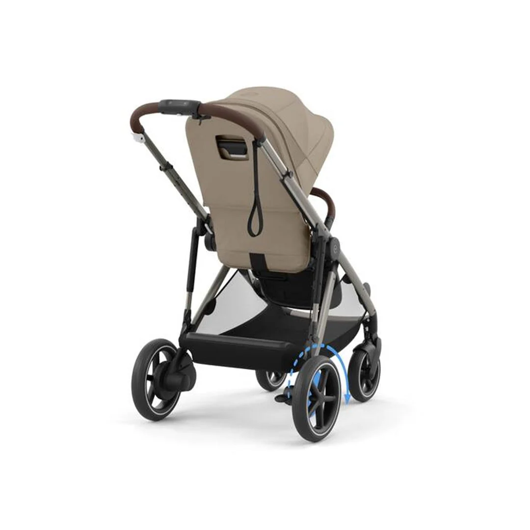 Cybex E - Gazelle S Stroller - Taupe Frame/ Almond Beige Seat - Image 7