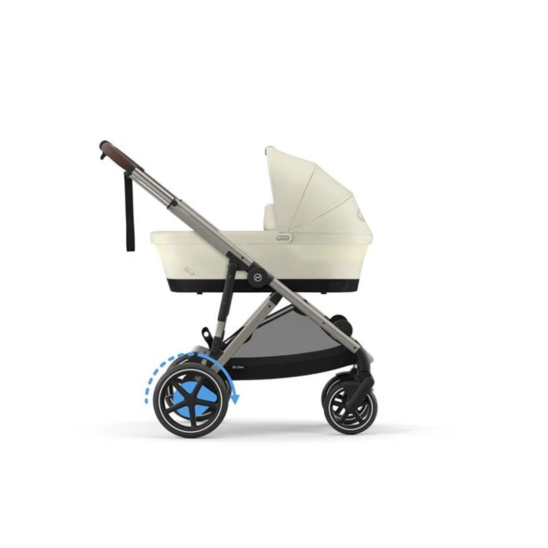 Cybex E - Gazelle S Stroller - Taupe Frame/ Seashell Beige Seat - Image 3
