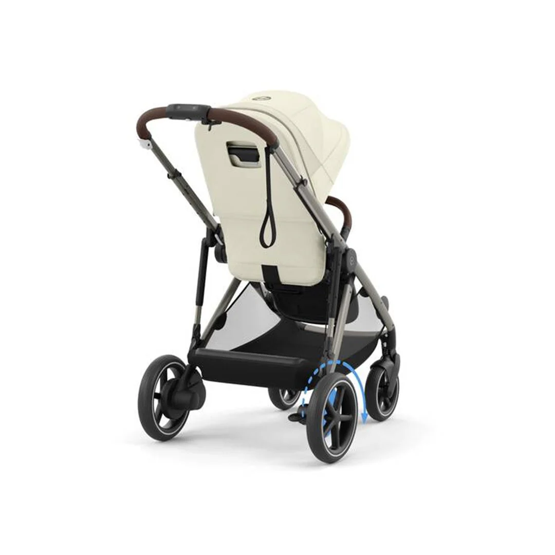 Cybex E - Gazelle S Stroller - Taupe Frame/ Seashell Beige Seat - Image 7