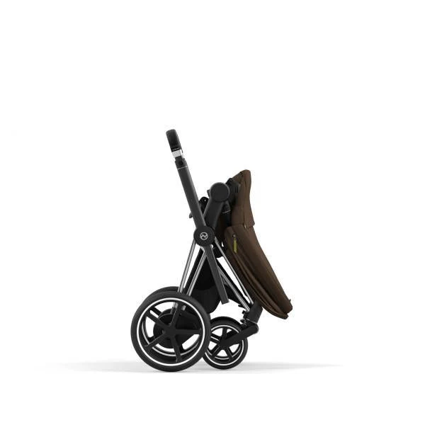 Cybex E-Priam 2 Stroller - Chrome/Black Frame and Khaki Green Seat Pack - Image 8