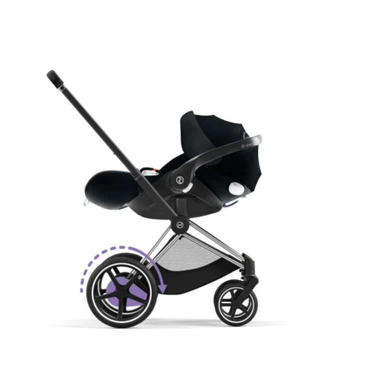 Cybex E-Priam 2 Stroller - Chrome/Black Frame and Mountain Blue Seat Pack - Image 12