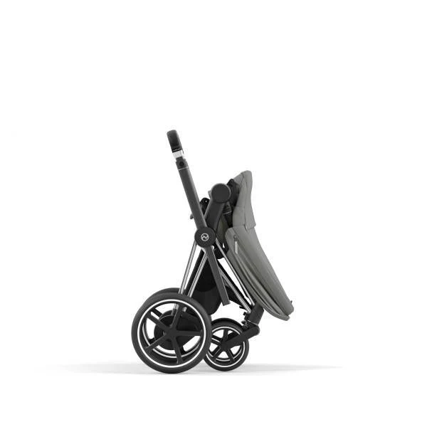 Cybex E-Priam 2 Stroller - Chrome/Black Frame and Soho Grey Seat Pack - Image 8
