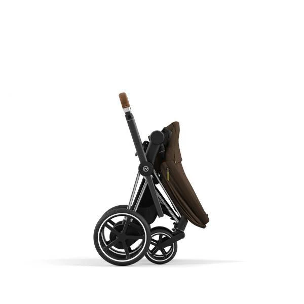 Cybex E-Priam 2 Stroller - Chrome/Brown Frame and Khaki Green Seat Pack - Image 8