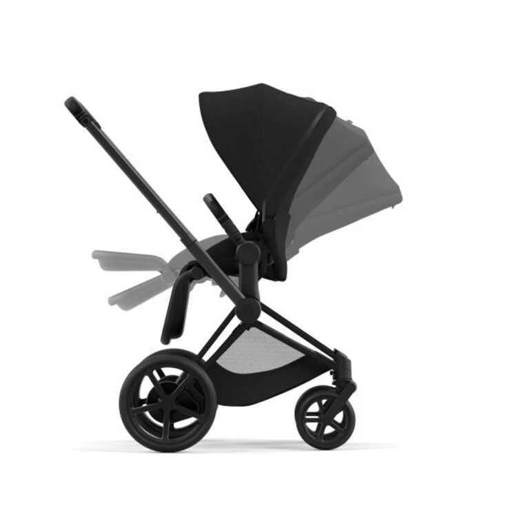 Cybex E-Priam 2 Stroller - Matte Black Frame + Deep Black Seat Pack - Image 6