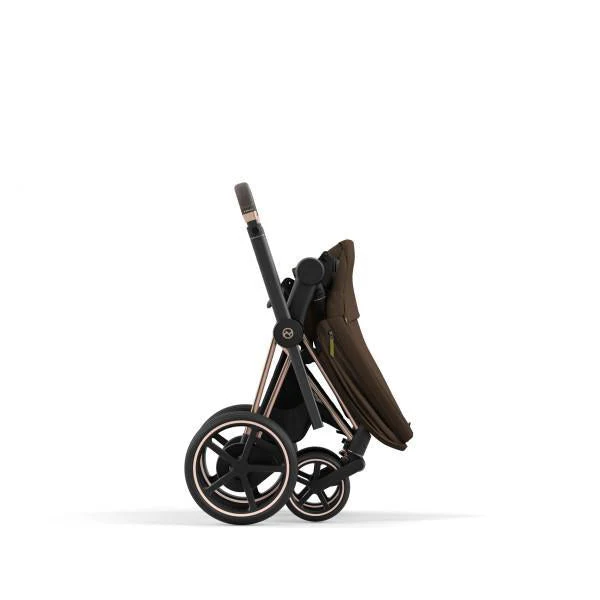 Cybex E-Priam 2 Stroller - Rose Gold/Brown Frame and Khaki Green Seat Pack - Image 8