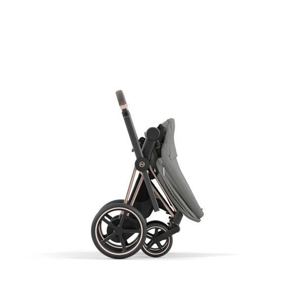 Cybex E-Priam 2 Stroller - Rose Gold/Brown Frame and Soho Grey Seat Pack - Image 8