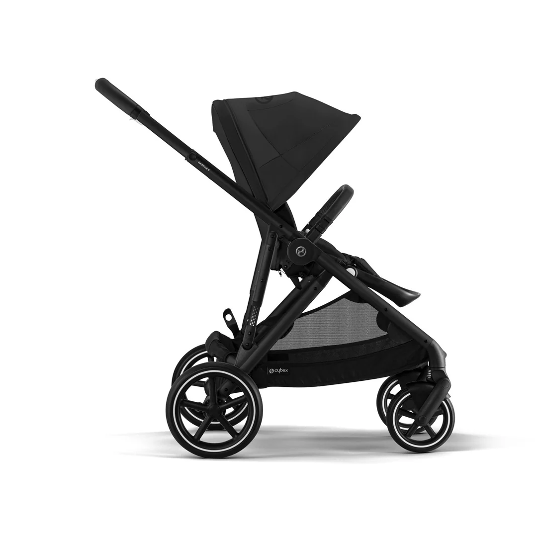Cybex Gazelle S Single-to-Double Stroller - Black Frame / Moon Black - Image 6